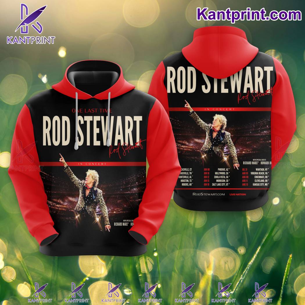 Rod Stewart One Last Time 2026 Tour Hoodie prJ2kfC